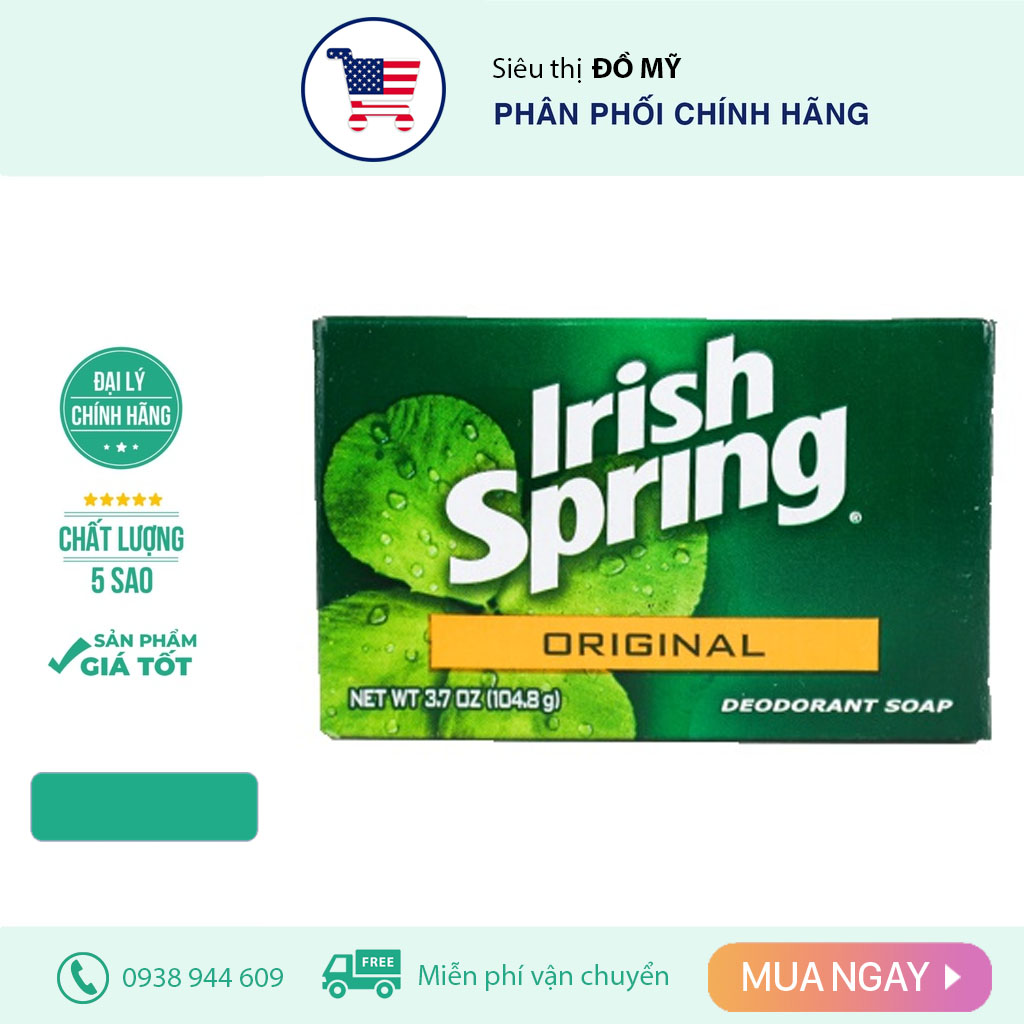 Xà Bông Irish Set 5 Cục Xà Bông Cục Irish Spring Original Mỹ 113G x 5 Feel Clean And Fresh