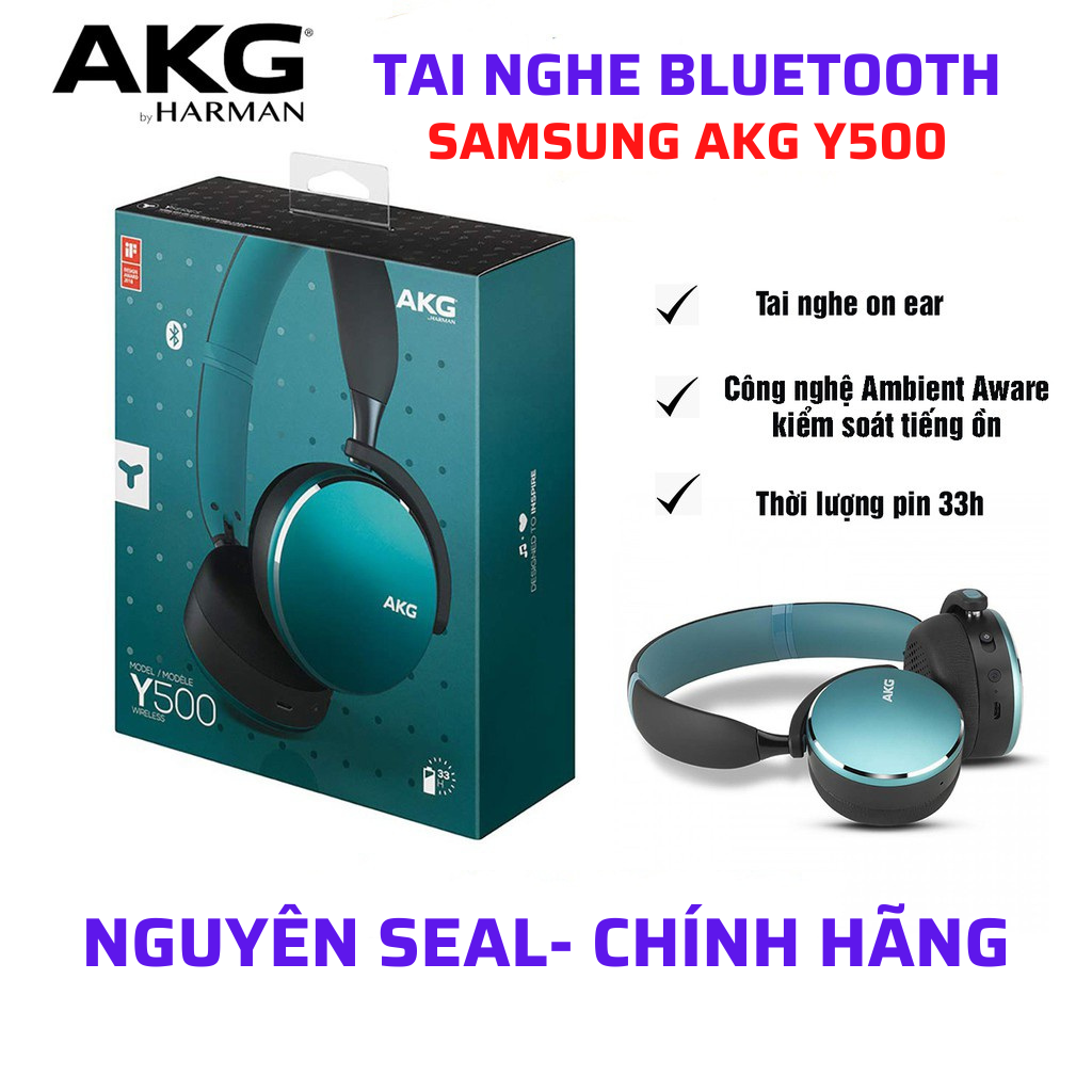 Tai nghe bluetooth Samsung AKG Y500, Wireless On-Ear, pin 33h, chống ồn