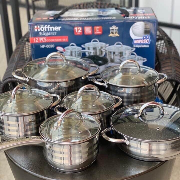 Bộ nồi Hoffner đức 6 món 5 đáy, nấu mọi loại bếp