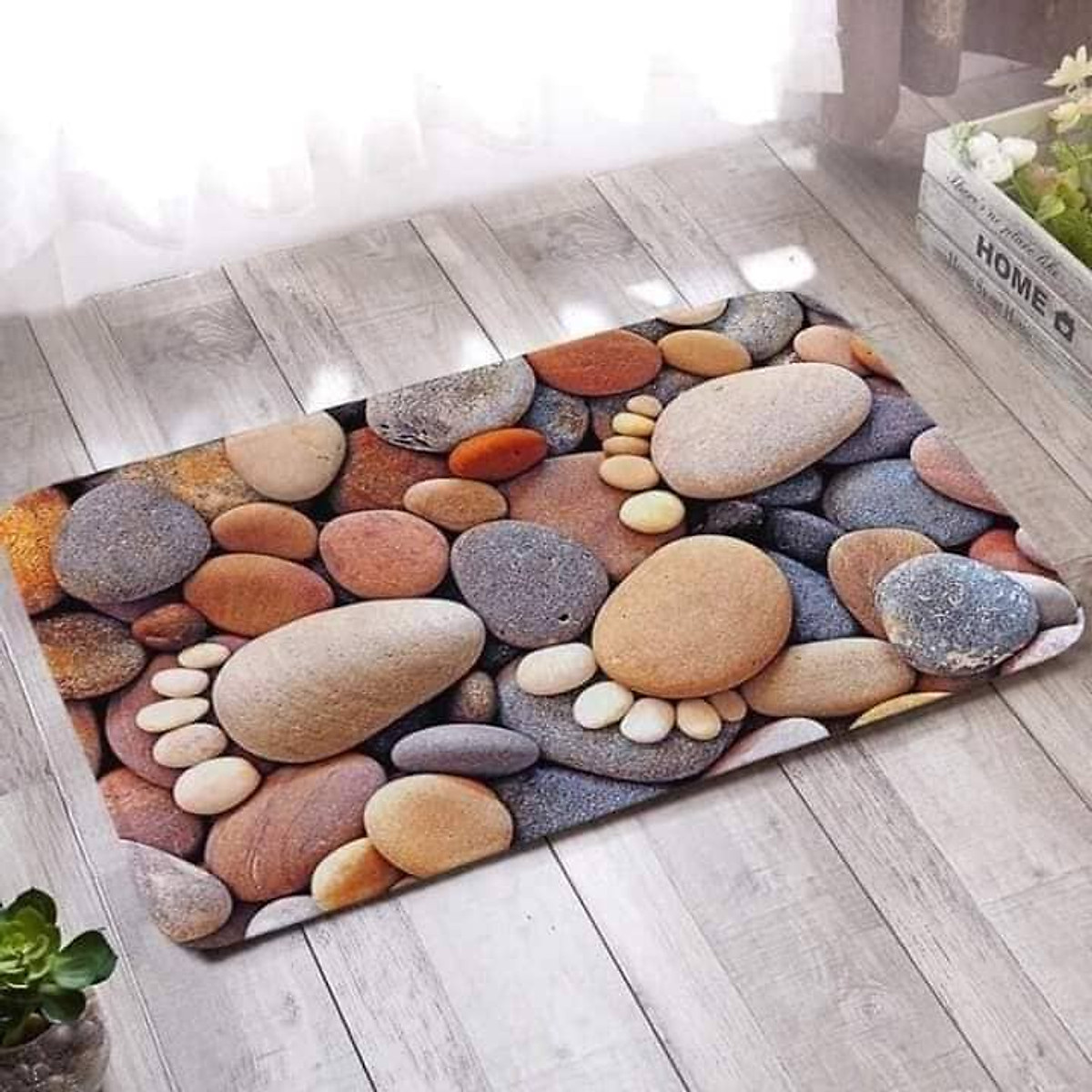 Thảm lau chân 3d hình sỏi