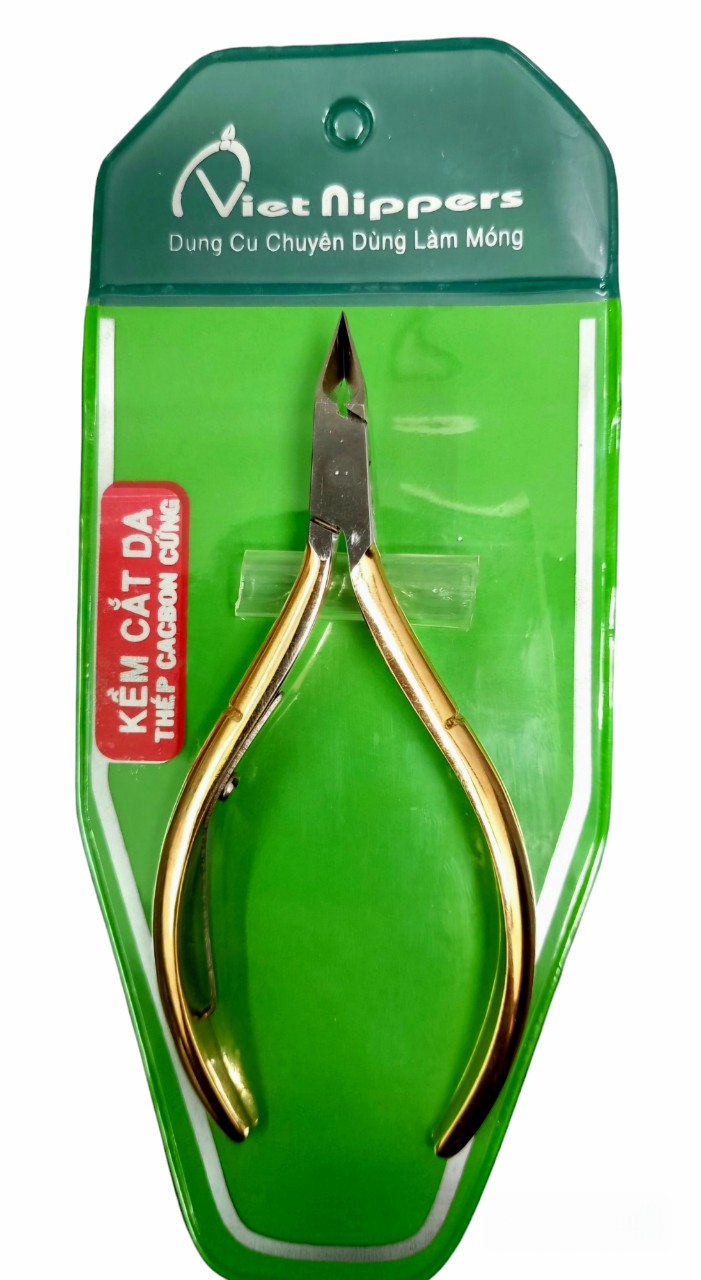 Kìm cắt da - lấy khóe inox - vàng 2in1