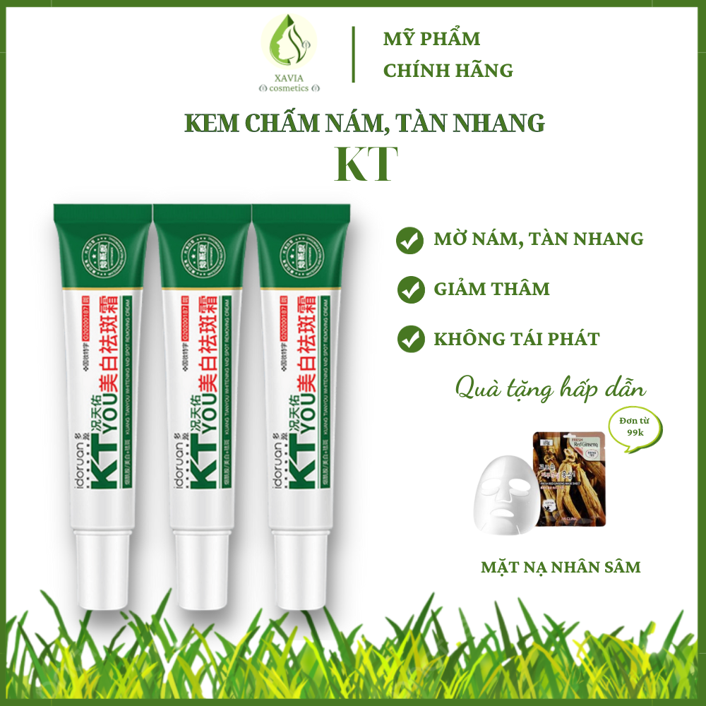 Kem chấm nám tàn nhang KT hỗ trợ giảm các đốm nám, tàn nhang, đồi mồi