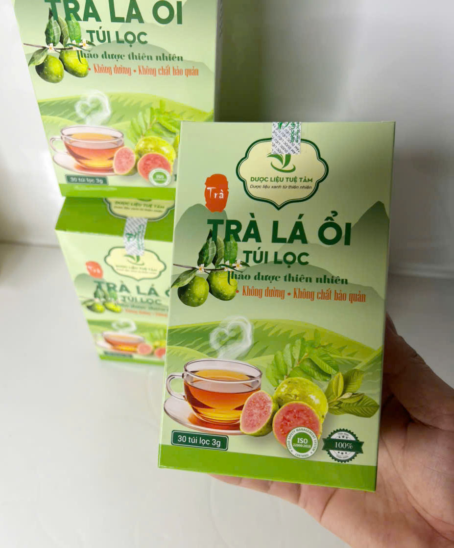 Trà lá ổi - Cỏ ngọt túi lọc ( Hộp 30 túi 3g) - Sản phẩm hữ cơ tự nhiên - Giảm cân làm đẹp da thanh lọc cơ thể