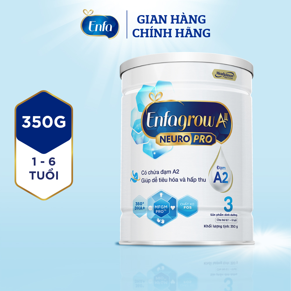 Sữa bột enfagrow a2 neuropro 3 cho trẻ từ 1 - 6 tuổi – 350g