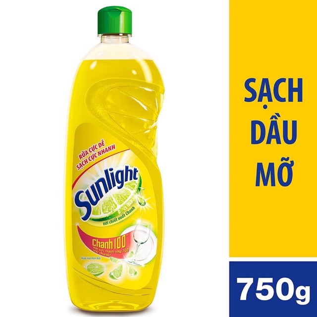 Nước Rửa Chén Sunlight Chanh Dạng Chai 750g