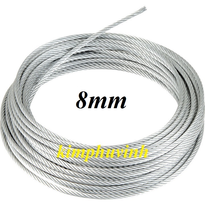 1 MÉT - 8LY DÂY CÁP THÉP 8MM - DÂY CÁP 8mm