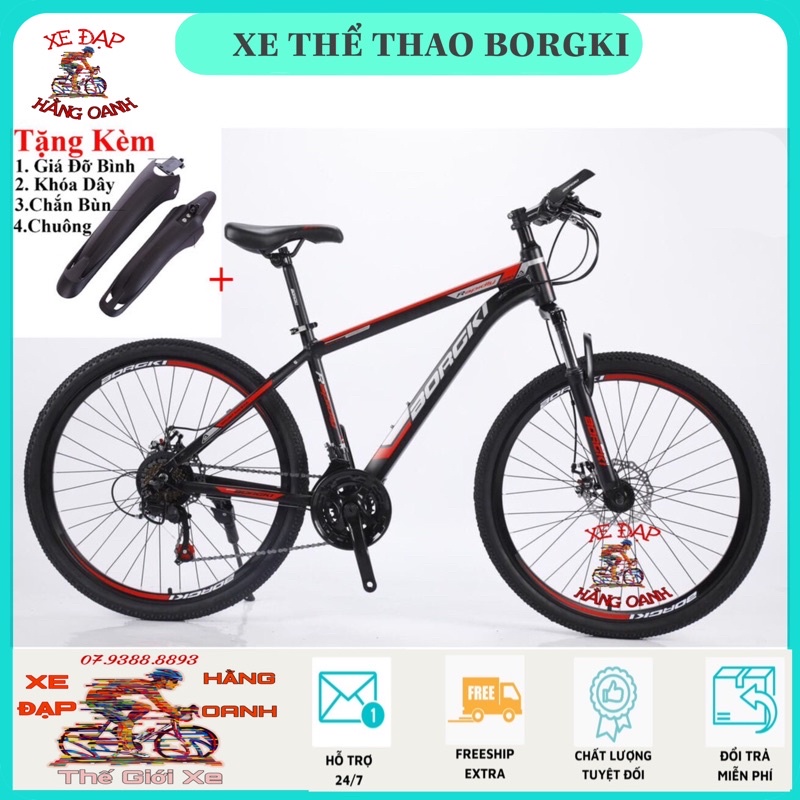 Xe đạp địa hình thể thao Borgki 24 và 26inch người lớn giá rẻ