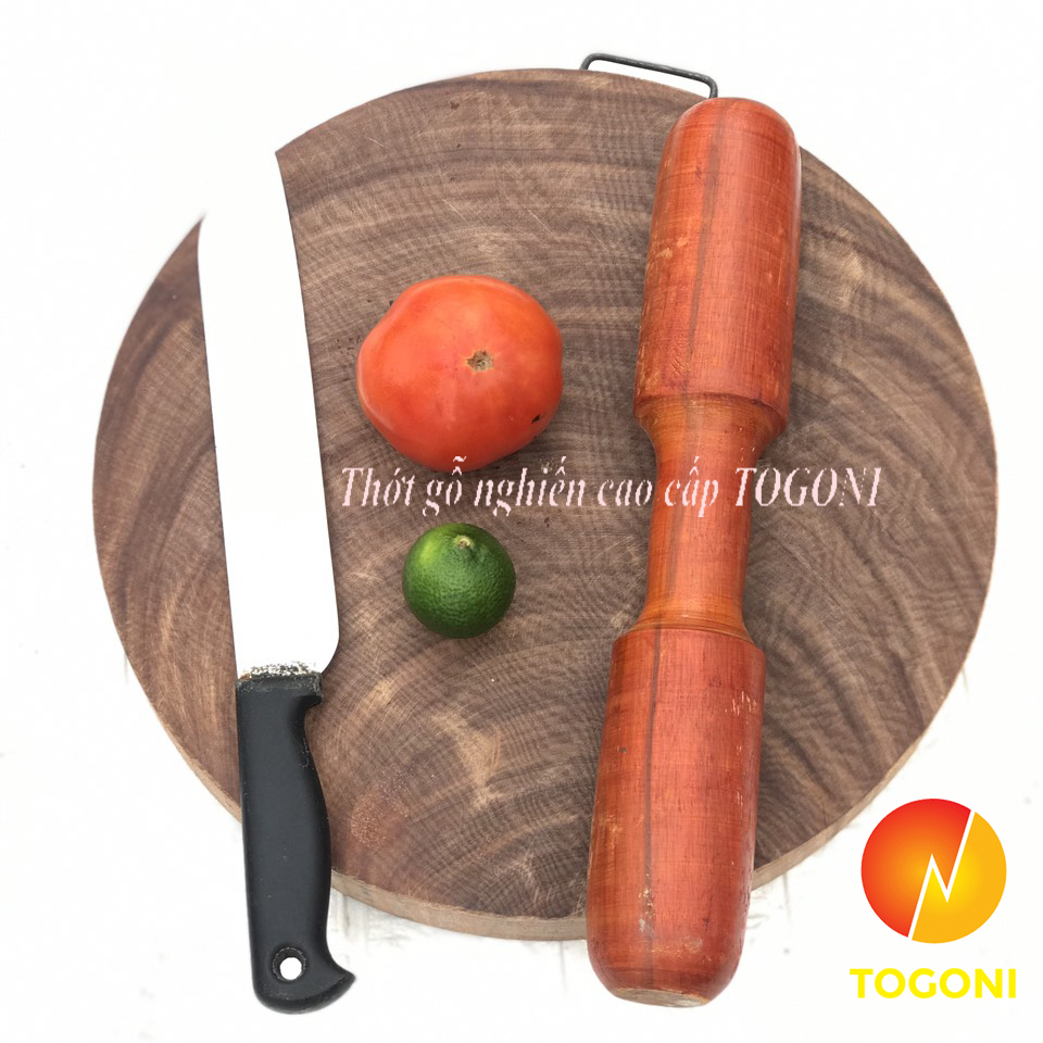 Thớt gỗ nghiến cao cấp Togoni D29cm dày 4cm