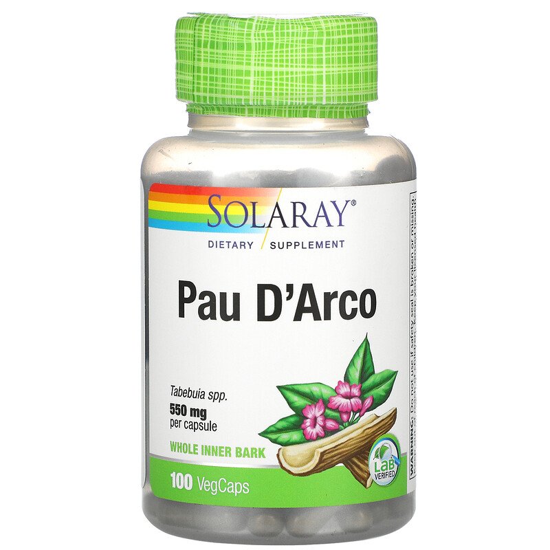 HCMHỗ trợ ung thư Solaray Pau DArco 550 mg 100 VegCaps