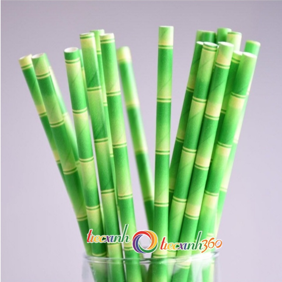 25 ống hút giấy - hình trúc