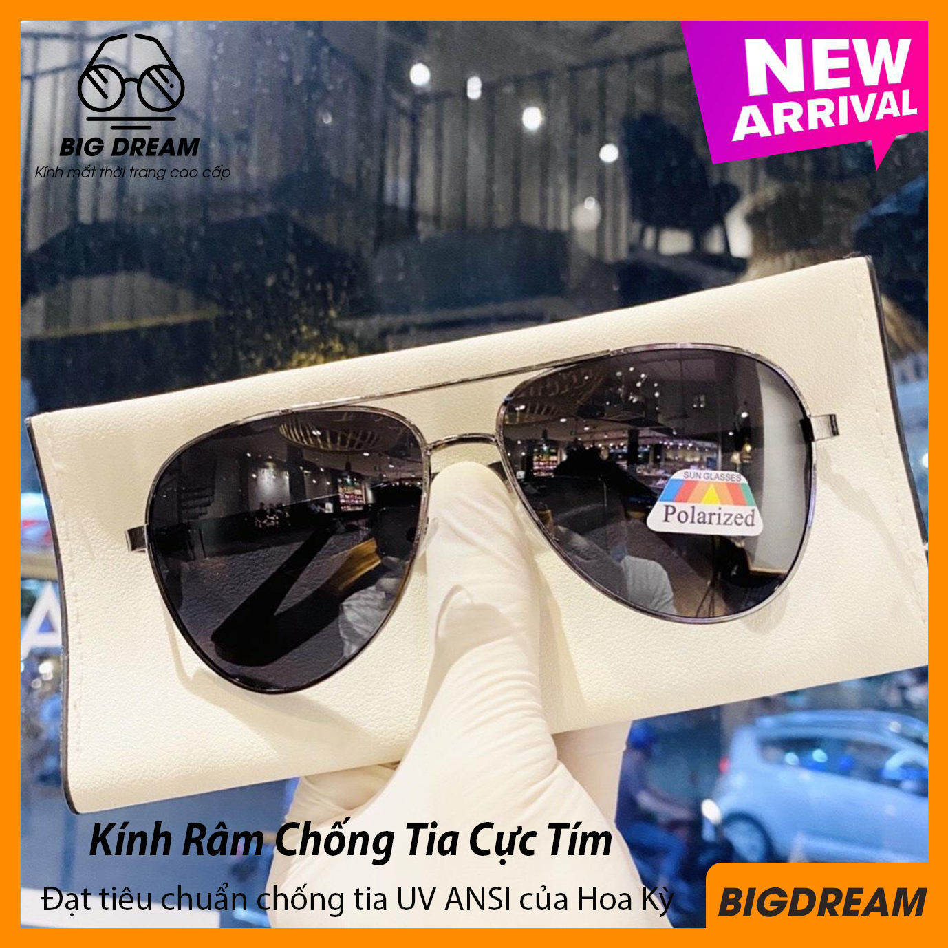 Kính mát nam thời trang cao cấp tròng phim make chống chói chống tia UV - Mắt kính nam đi nắng gọng kim loại độc đáo -Tặng kèm hộp + Khăn lau