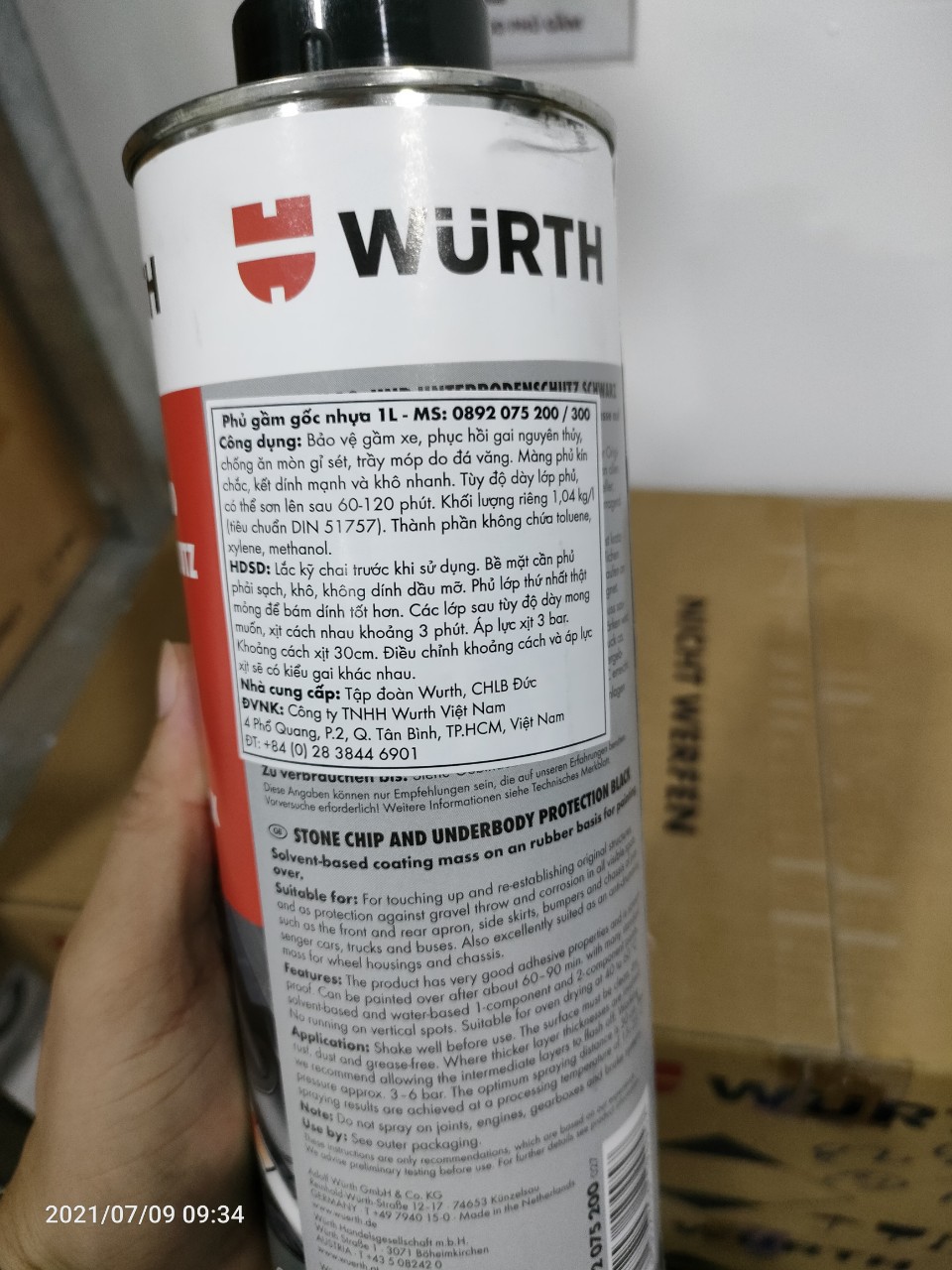 Dung dịch phủ gầm Wurth