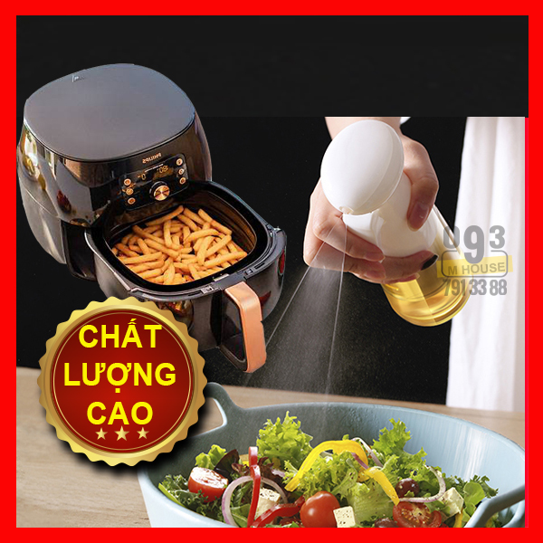 Bình Xịt Dầu Ăn Chai Phun Nước Tương Gia Vị 240 ml Phụ Kiện Nồi Chiên Không Dầu