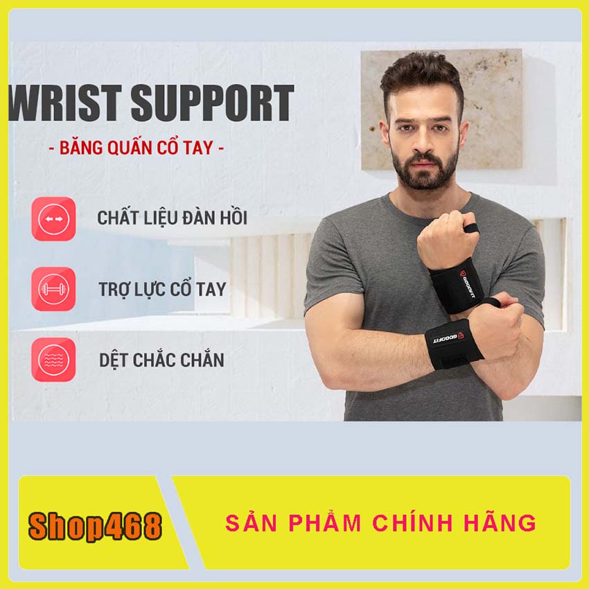 Băng cổ tay goodfit gf301w – băng cổ tay tập gym