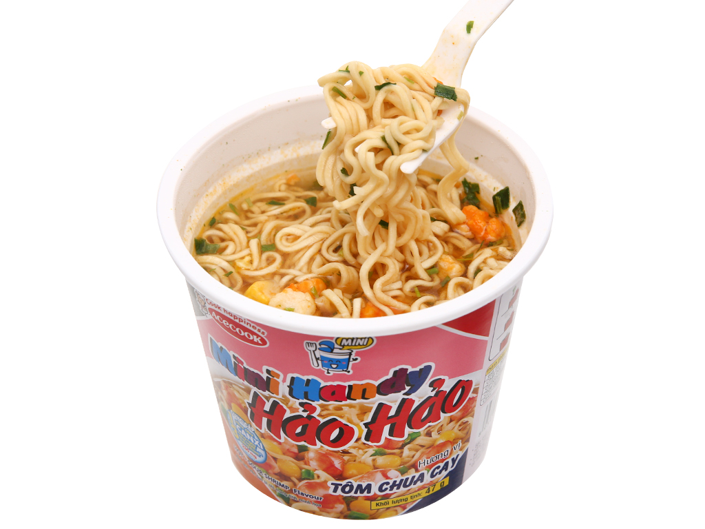 Mì Ly Hảo Hảo Handy Mini vị Tôm Chua Cay 47 gram