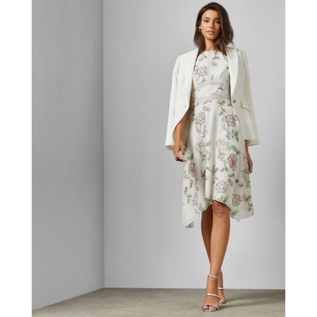 Đầm tà lệch Ted Baker Damita Handkerchief Hem Dress
