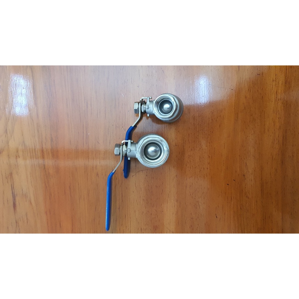 Van bi gạt 2 đầu ren trong inox 316 phi 21, phi 27