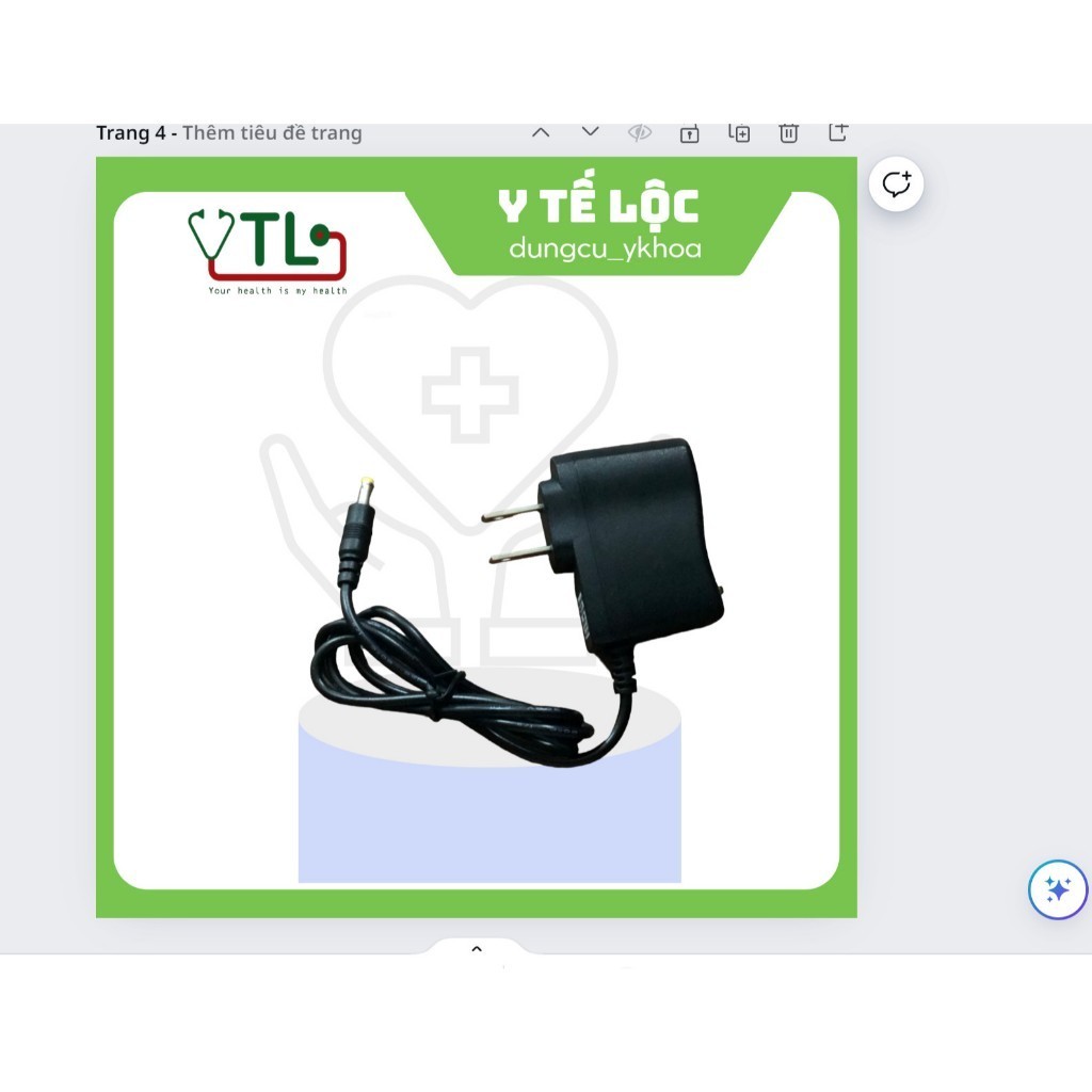 Bộ đổi nguồn dùng cho máy đo huyết áp Omron - AC Adapter