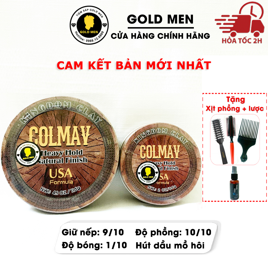 Sáp vuốt tóc Colmav Kingdom Clay Pomade, Pomade vuốt tóc