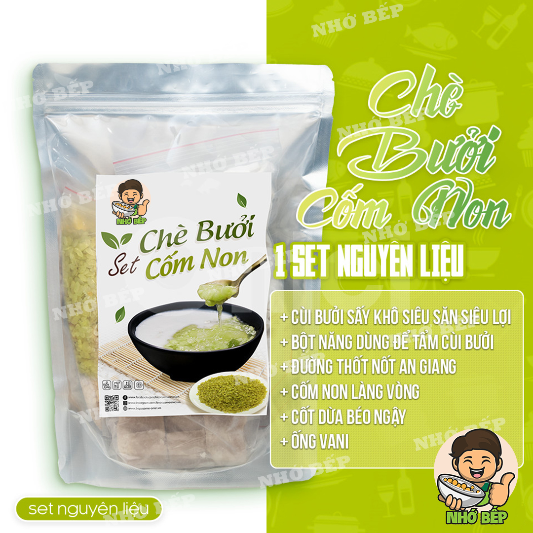 Set Chè Bưởi Cốm ( Set Lớn) Tặng Kè Công Thức - Nhớ Bếp