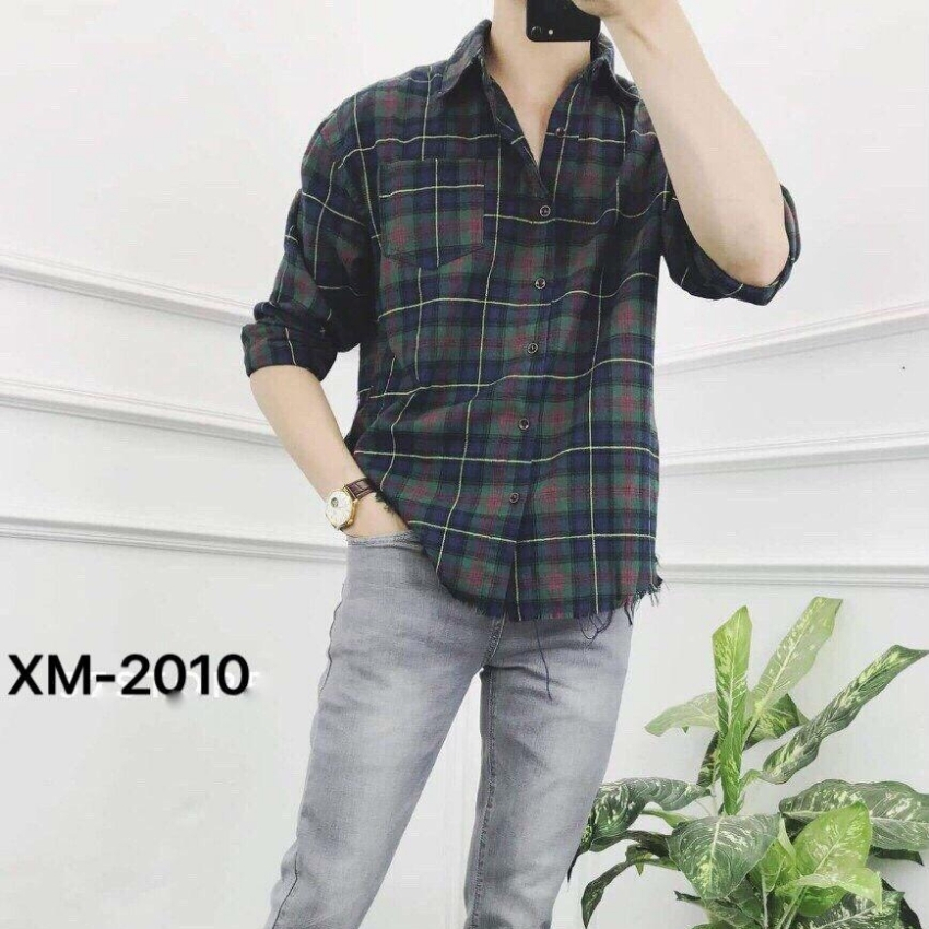 Áo sơ mi nam caro mẫu không lên lai thời trang Hàn Quốc cao cấp CMV99 trẻ trung năng động