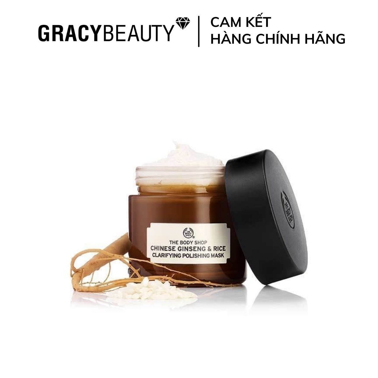 Mặt nạ sáng da The Body Shop Chinese Ginseng & Rice Clarifying Polishing Mask 75ml