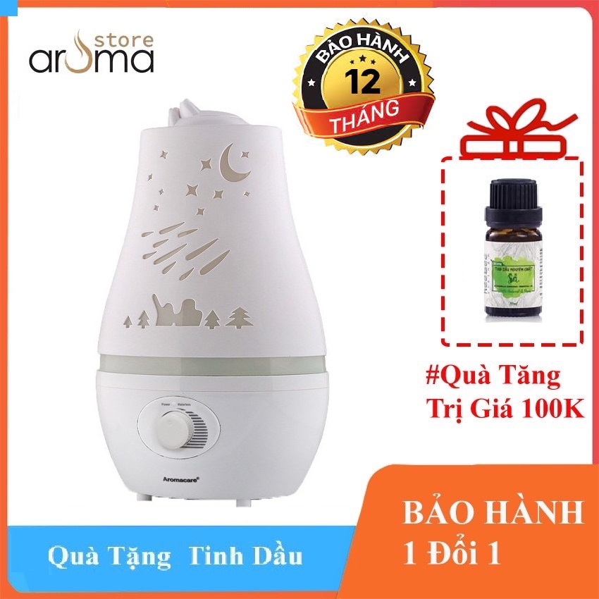 Máy phun sương tạo ẩm siêu âm, xông tinh dầu Hồ Điệp Tròn, dung tích 2200ML, đèn LED nhiều màu, hết nước tự tắt