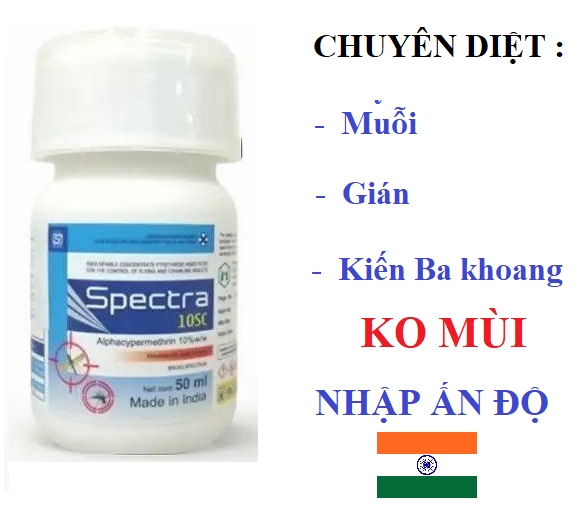 Thuốc diệt muỗi spectra 10sc 50ml và diệt gián, kiến. tồn lưu 2-3 tháng. bộ y tế cấp phép