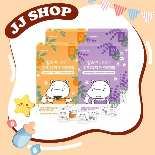Miếng dán tinh dầu thông mũi hamsoa hàn quốc cho bé từ 6m+