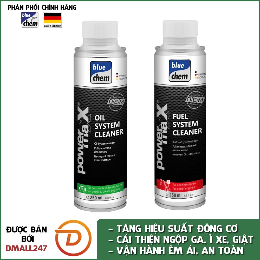 Bộ 2 phụ gia xăng 33028E và nhớt 33018E cao cấp Bluechem Giá 679,000 Đồng*Miễn phí vận chuyển