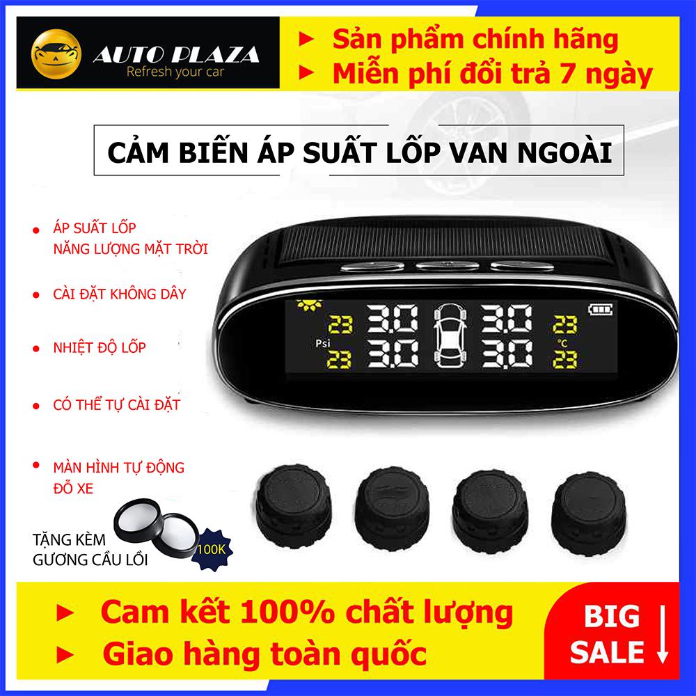 Cảm Biến Áp Suất Lốp Màn Hình Taplo MS01 Năng Lượng Mặt Trời TPMS AUREDS (Van Ngoài)