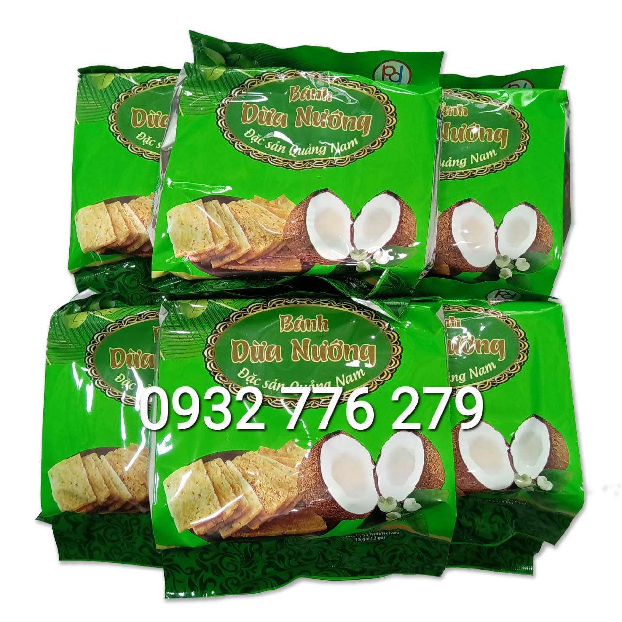 COMBO 10 GÓI - Bánh dừa nướng - đặc sản Quảng Nam