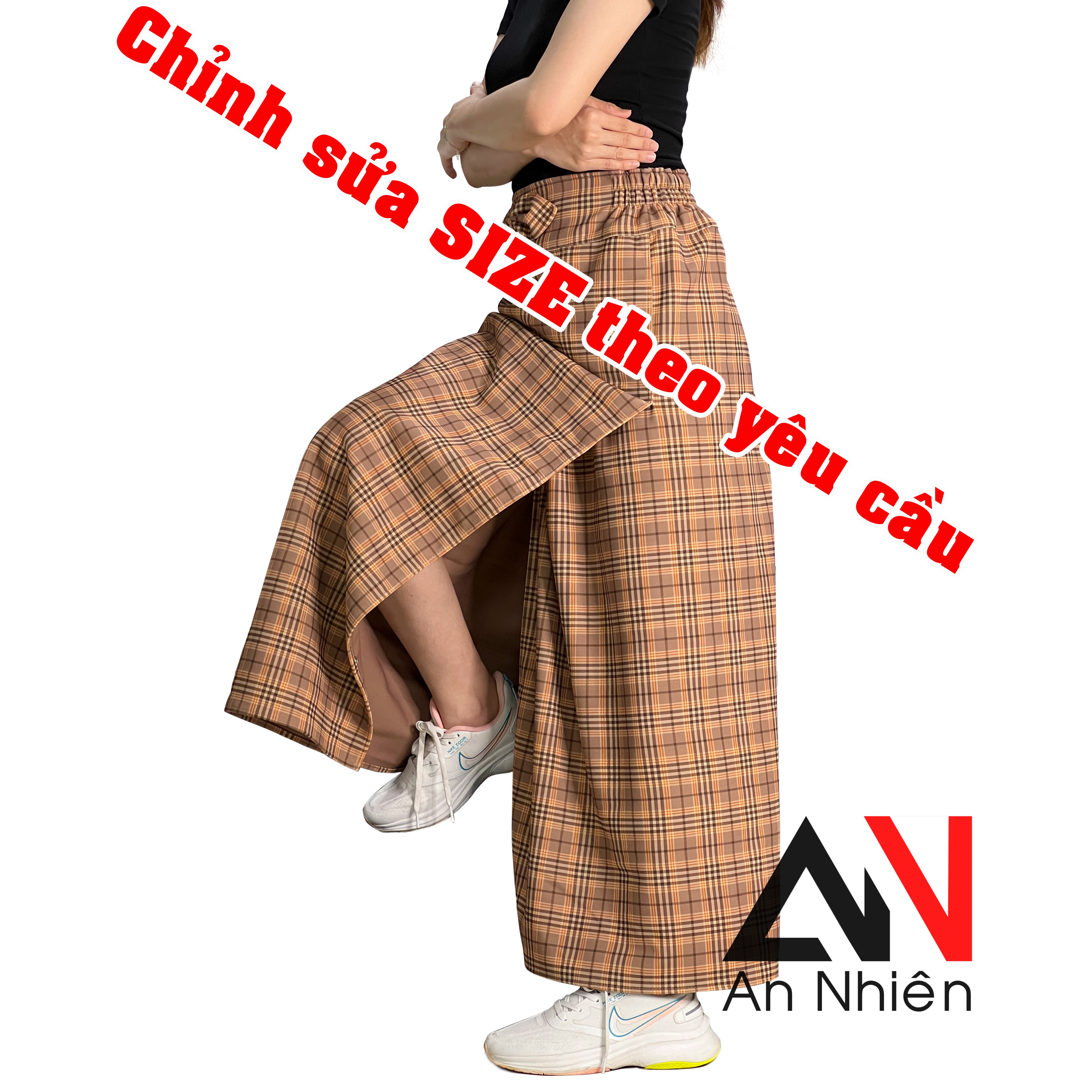 được chọn mẫu váy chống nắng xẻ tà có nút bấm chân nhiều mẫu
