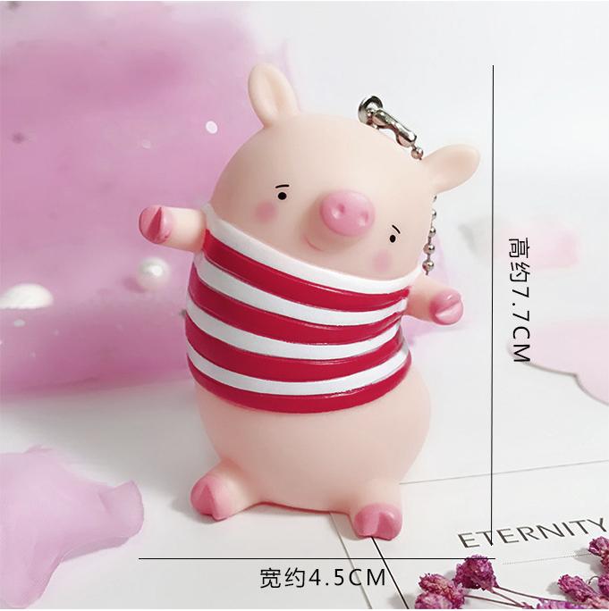 Móc khóa bé heo xoắn