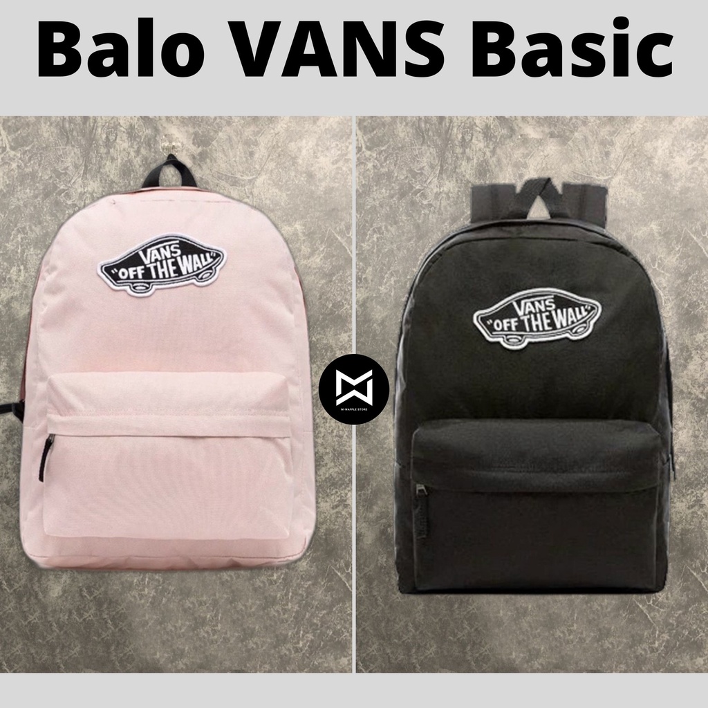 Balo vans basic - logo đen trắng