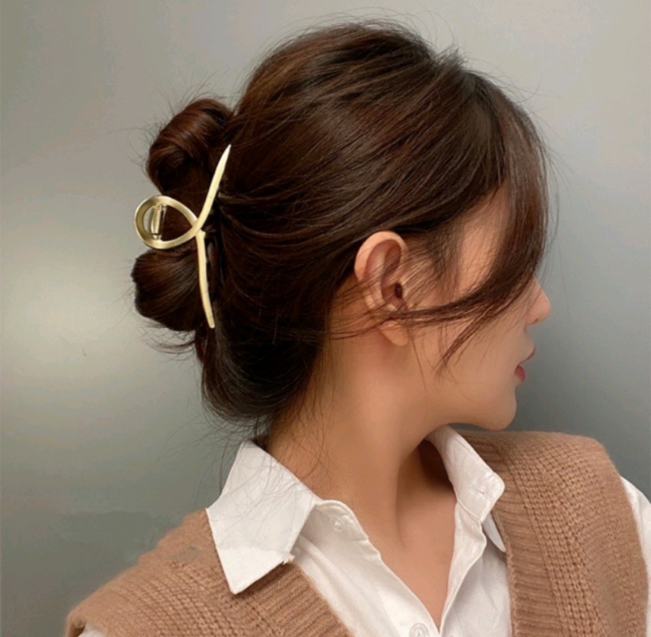 Kẹp tóc cá mập bằng kim loại thời trang