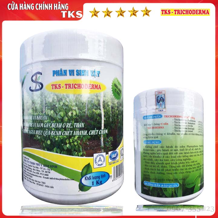 NẤM TRICHODERMA Chứa 50 Tỷ Bào Tử Nấm  Nấm Bệnh- LON 1KG Bột Hòa Tan
