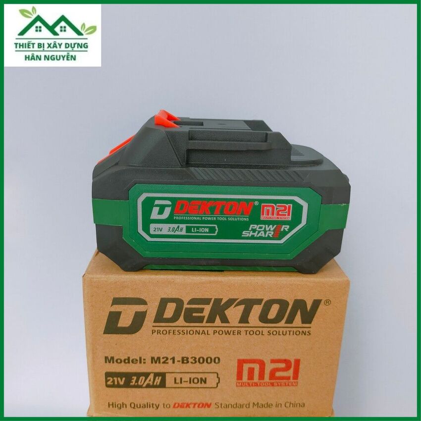 Pin dekton m21-b3000 21v li-ion 3.0ah 10cell dùng cho máy khoan,siết bulong,mài pin