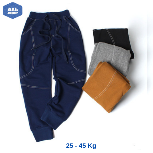 Quần dài bé trai size đại AKL, quần nỉ Quảng Châu cho bé 5 đến 14 tuổi, nặng 25kg đến 45kg phong cách Hàn Quốc cá tính