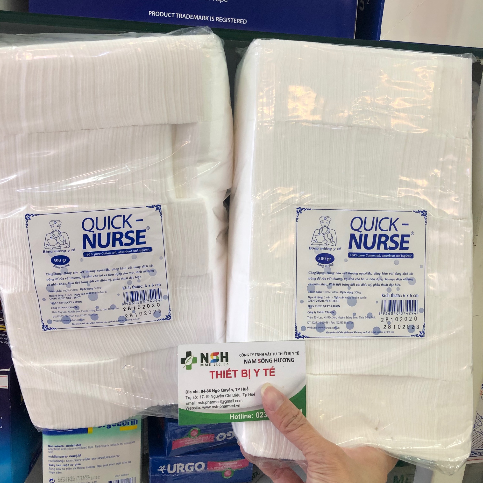 BÔNG GÒN Y TẾ CẮT MIẾNG SẴN Gòn vuông Quick Nurse 500gr, Gòn vuông Quick Nurse (Bông miếng y tế)