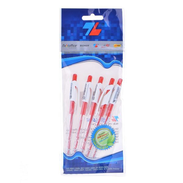 Vỉ 5 Cây Bút Bi Thiên Long TL-079 (Mực Đỏ) - 8935001806479