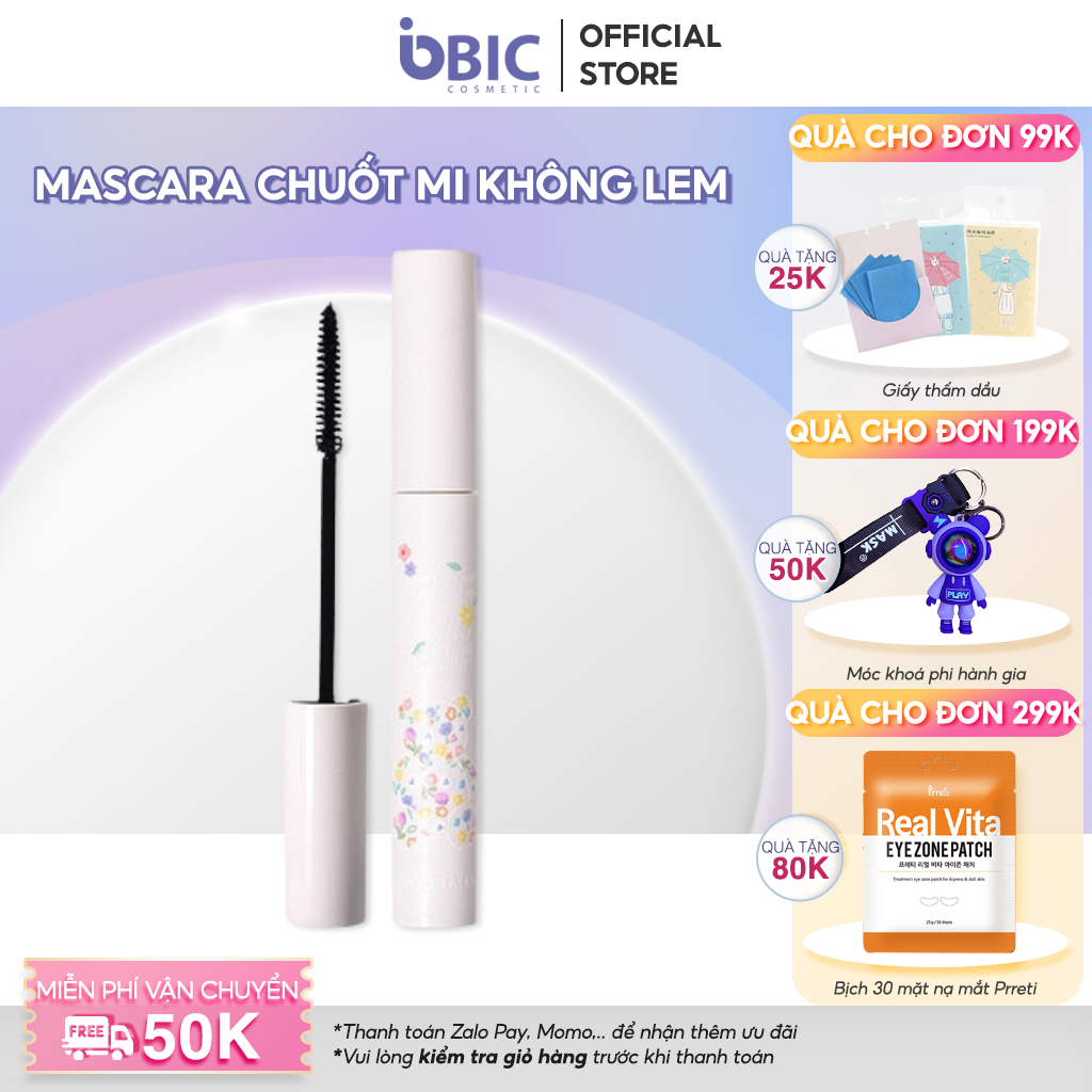 Mascara Gogo Tales chuốt mi cao cấp làm cong dài dày mi tự nhiên BIC Cosmetic