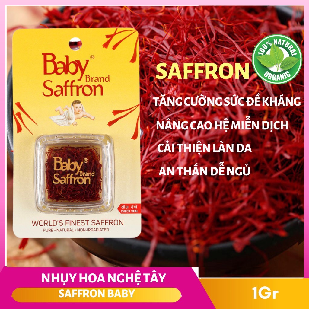 Nhụy hoa nghệ tây Ấn Độ - Baby Brand Saffron- Bán hàng bằng cái tâm, uy tín!!!