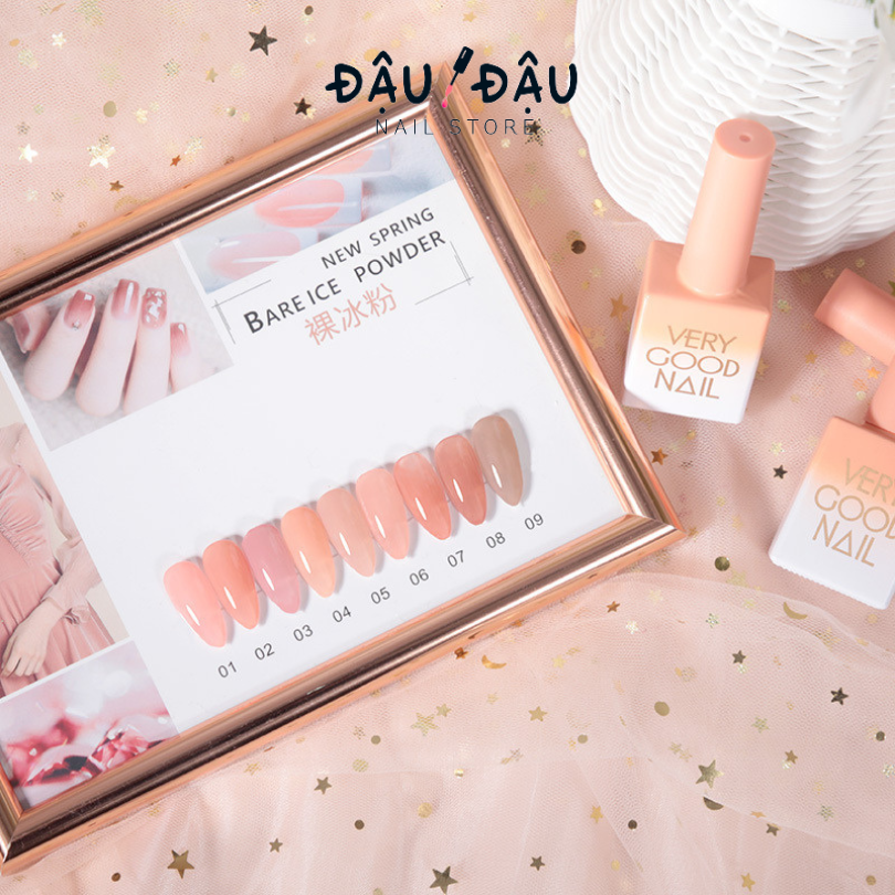 Sơn gel thạch Very Good Nail 9 màu đậm đặc lên màu chuẩn