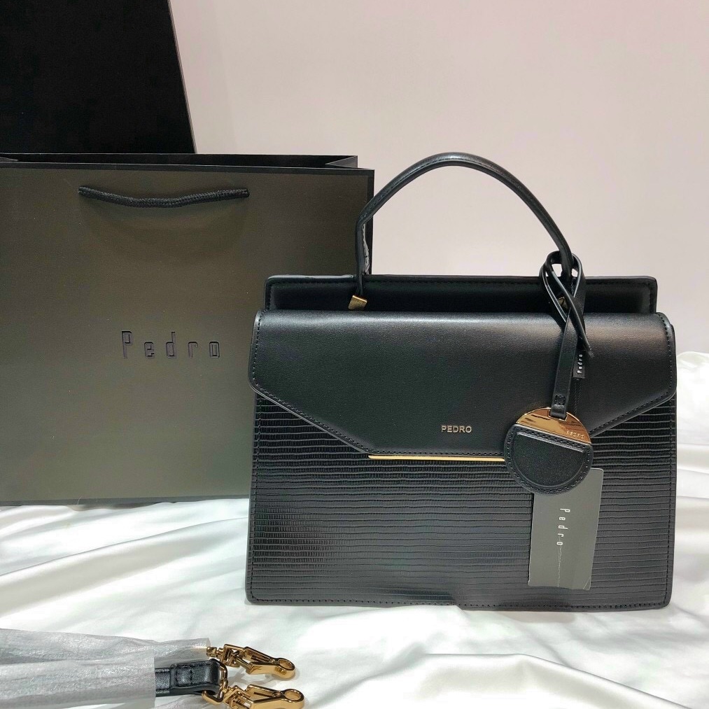 Túi pedro code pw2-56610010 size 28cm màu đen