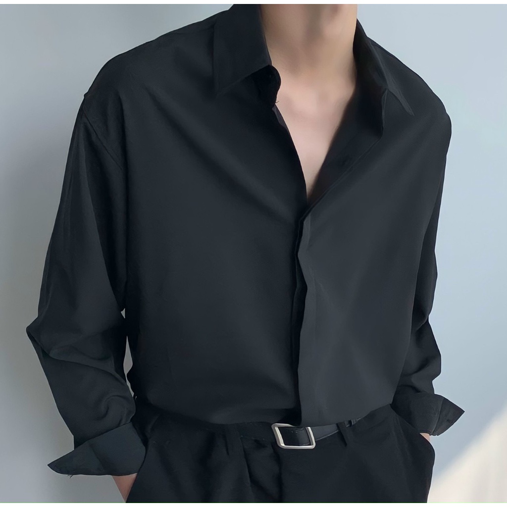 Áo Sơ Mi Dài Tay T-One Fashion - Áo Sơ Mi Nam Dài Tay Giấu Cúc Chất Vải Mềm Mịn Thanh Lịch