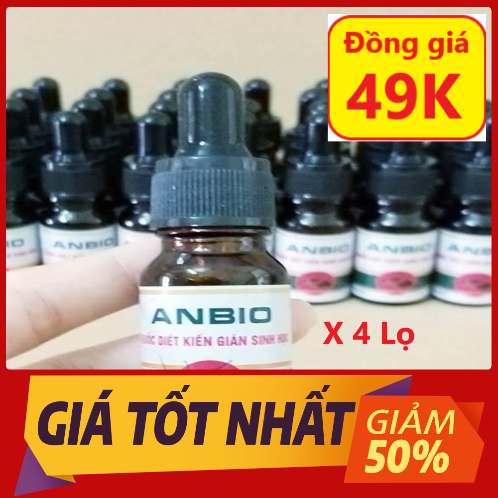 [Đồng Giá 49K ]ANBIO-Thuốc Diệt Kiến Tận Gốc 100%, Đảm Bảo An Toàn Hiệu Quả Khi Sử Dụng - 4 Lọ