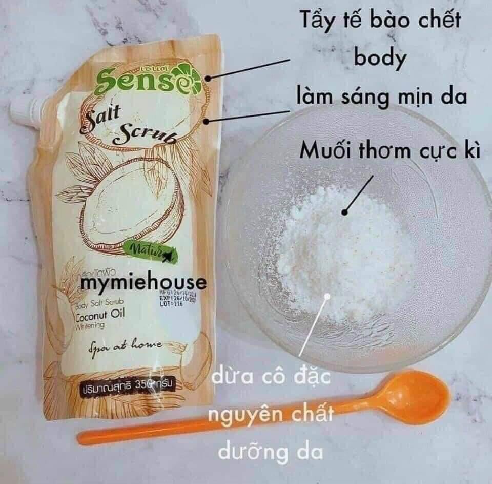 [SIÊU HOT] Muối tắm dừa tẩy tế bào chết Sense Thái Lan 350g- Được chiết xuất từ tinh  Dừa, muối và thảo dược từ thiên nhiên-ALOHA STORE