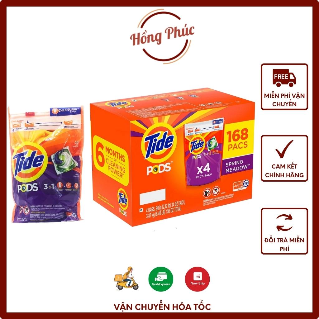 Viên giặt quần áo Tide Pods 3in1 Mỹ thùng 168 viên