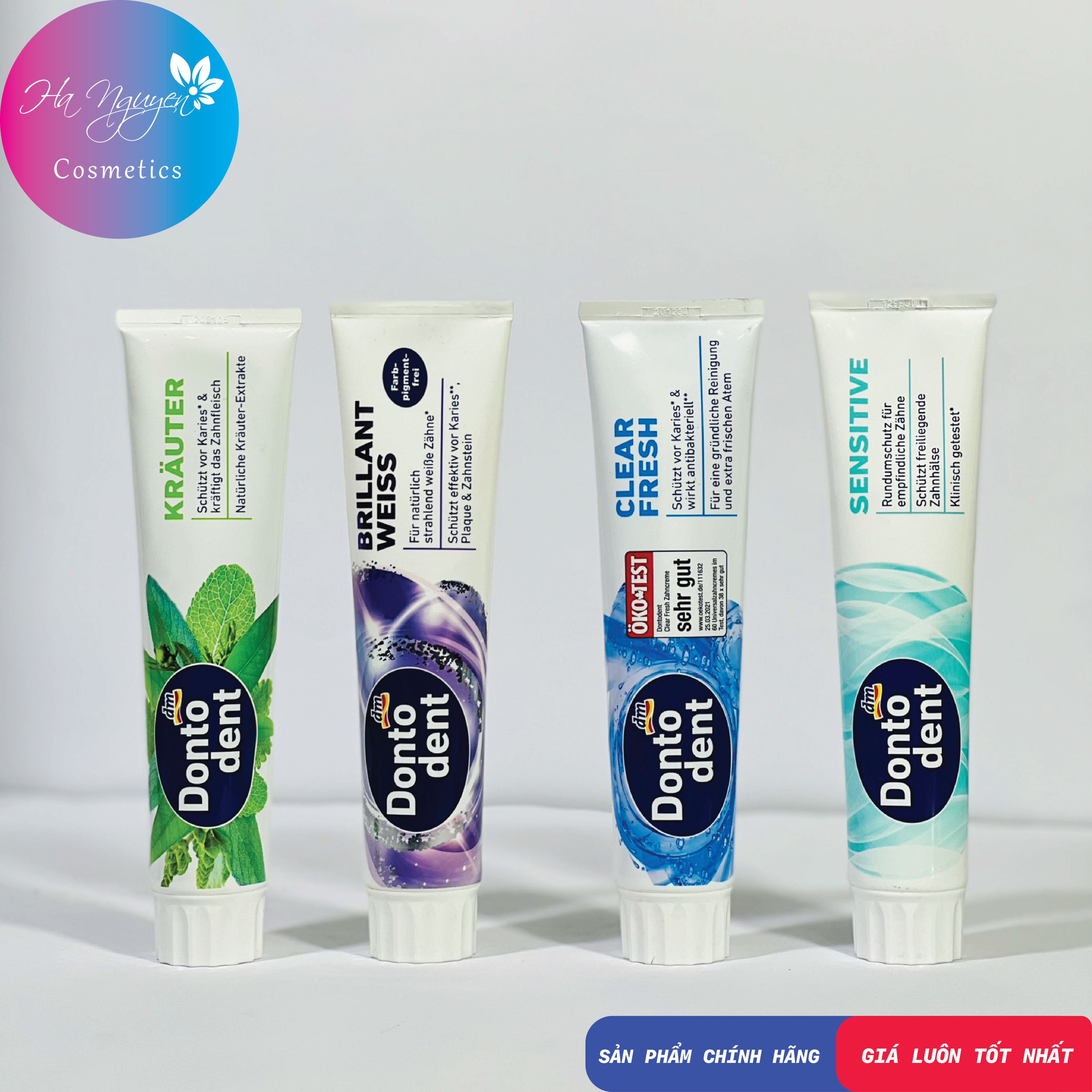 Kem đánh răng Dontodent các màu tuýp 125ml hàng nội địa Đức